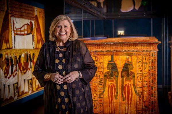 Australian Museum Director & CEO, Kim McKay AO, at the Ramses & the Gold of the Pharaohs exhibition. copy