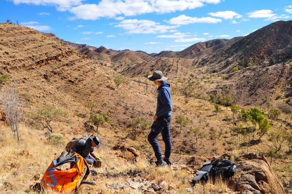 Dr Patrick Smith and team looking for ancient fossils