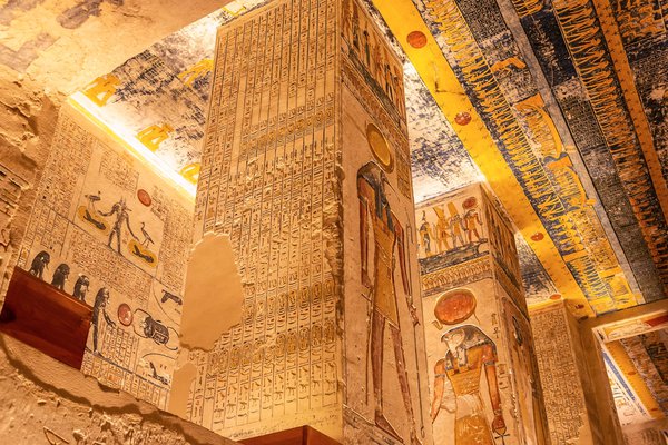 Tomb of pharaohs Rameses V and VI in Valley of the Kings, Luxor, Egypt