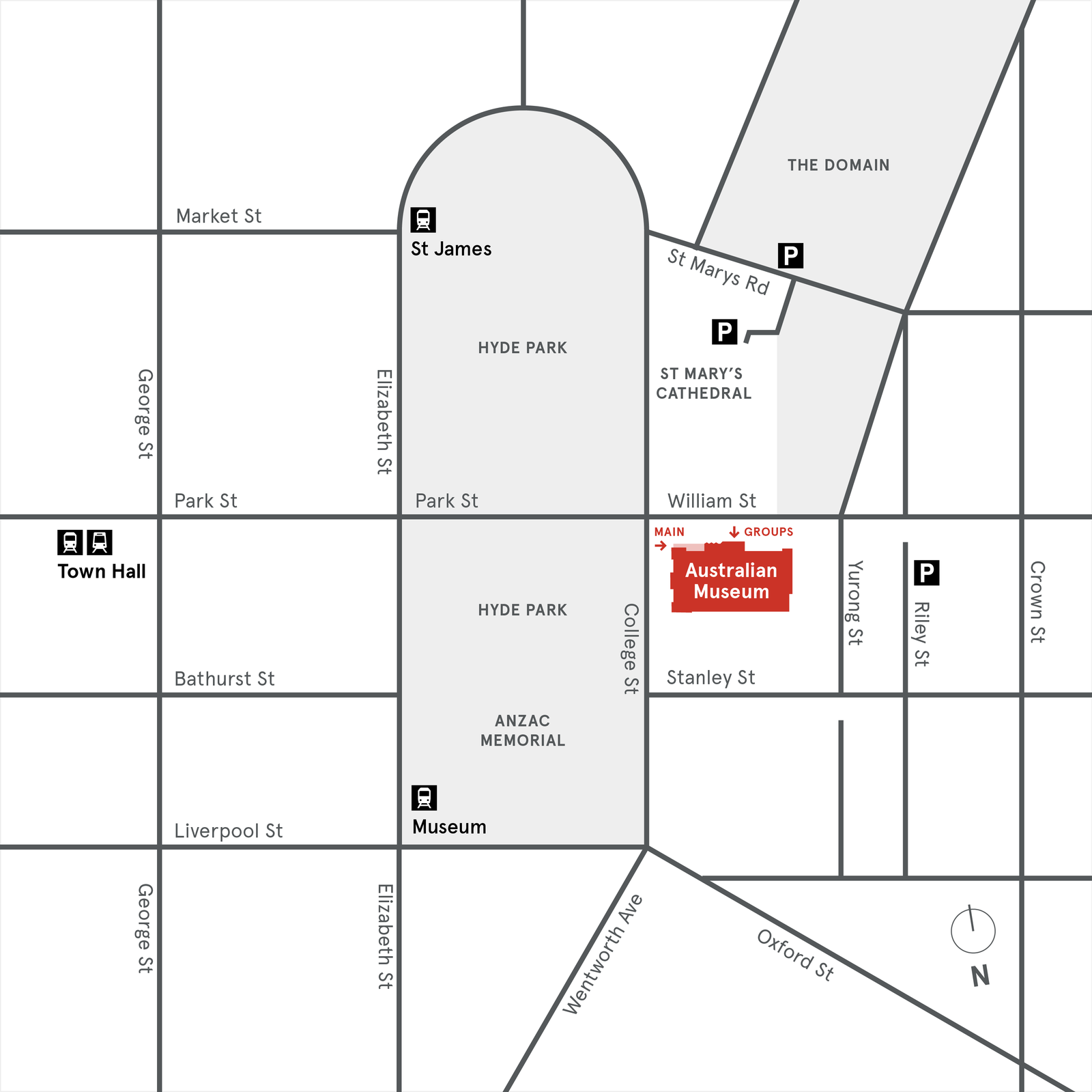 Australian Museum Location map